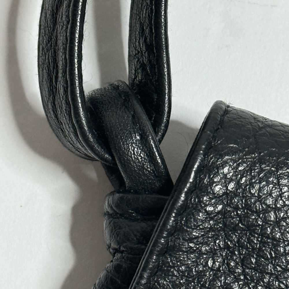 ORIGINAL BREE Black Leather Saddle Crossbody With Adjustable Strap - Picture 14 of 16